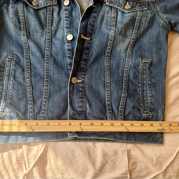 Levi's Indigo Childs Denim Jacket Vintage Style - Picture 10 of 16